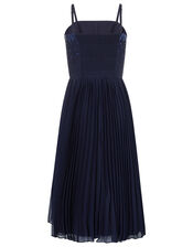 Vienna Sequin Hanky Hem Occasion Dress, Blue (NAVY), large
