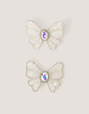 2-Pack Jewel Butterfly Hair Clips, , large
