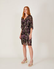 Sloan Sequin Short Dress in Recycled Polyester, Black (BLACK), large