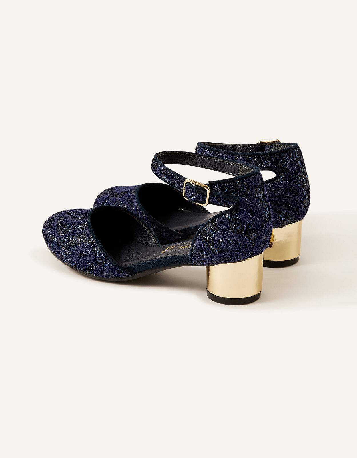 Navy blue glitter heels deals