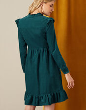 Sordan Plain Frill Cord Dress, Teal (TEAL), large
