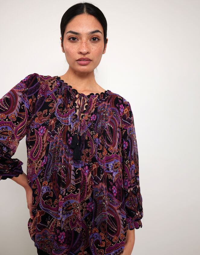 East Paisley Print Blouse, Multi (MULTI), large