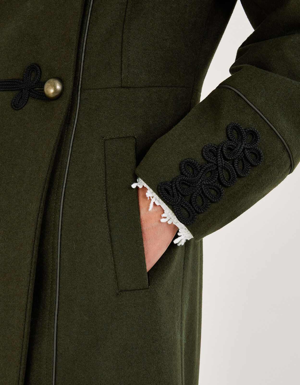 Monsoon mya military best sale coat