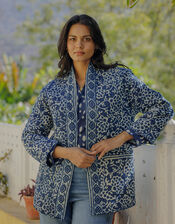 Dilli Grey Leena Quilted Jacket, Blue (INDIGO), large