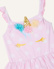 Baby Unicorn Soft Skirted Swimsuit, Pink (PINK), large