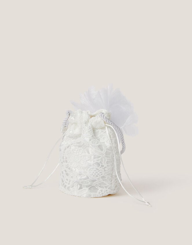 Pom-Pom Bridesmaid Pouch Bag, , large