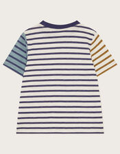 Mix Stripe T-Shirt, White (WHITE), large