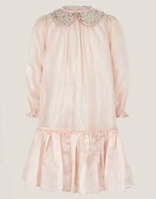 Nicolette Beaded Collar Party Dress, Gold (GOLD), large