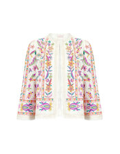 East Embroidered Jacket, Ivory (IVORY), large