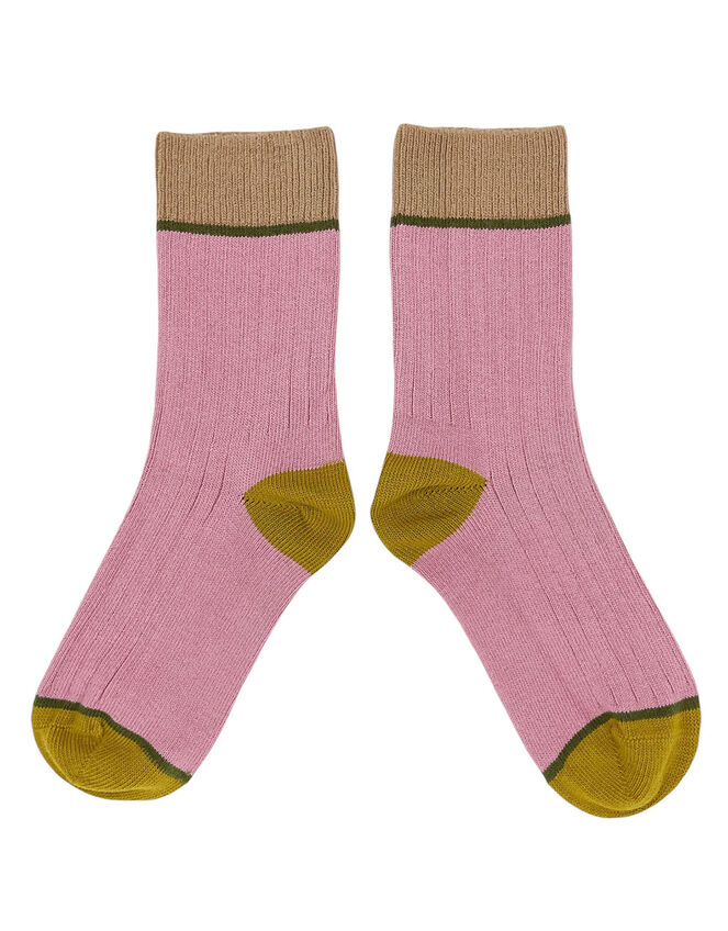 Catherine Tough Chunky Socks, Pink (DUSKY PINK), large