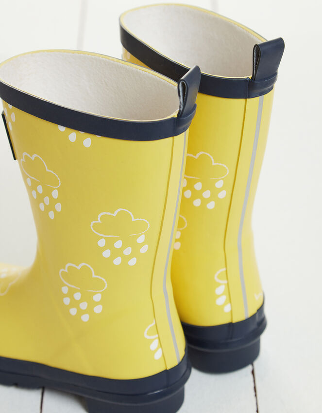 Grass and Air Junior Colour-Revealing Wellies, Yellow (YELLOW), large