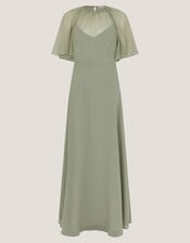 Mona Angel Sleeve Maxi Dress, Green (SAGE), large