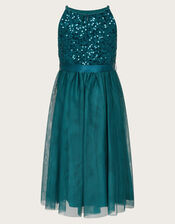 Lacey Sequin Truth Dress, Green (GREEN), large