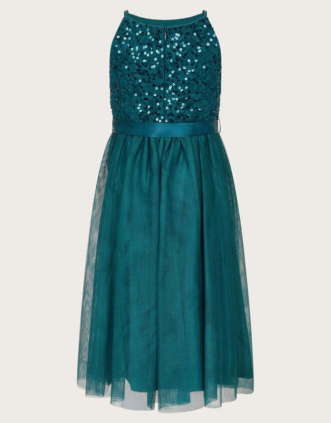 Lacey Sequin Truth Dress, Green (GREEN), large
