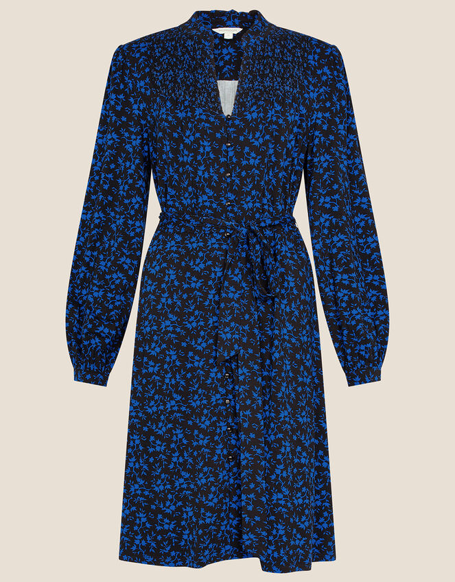 Hulia Ditsy Print Jersey Dress, Black (BLACK), large