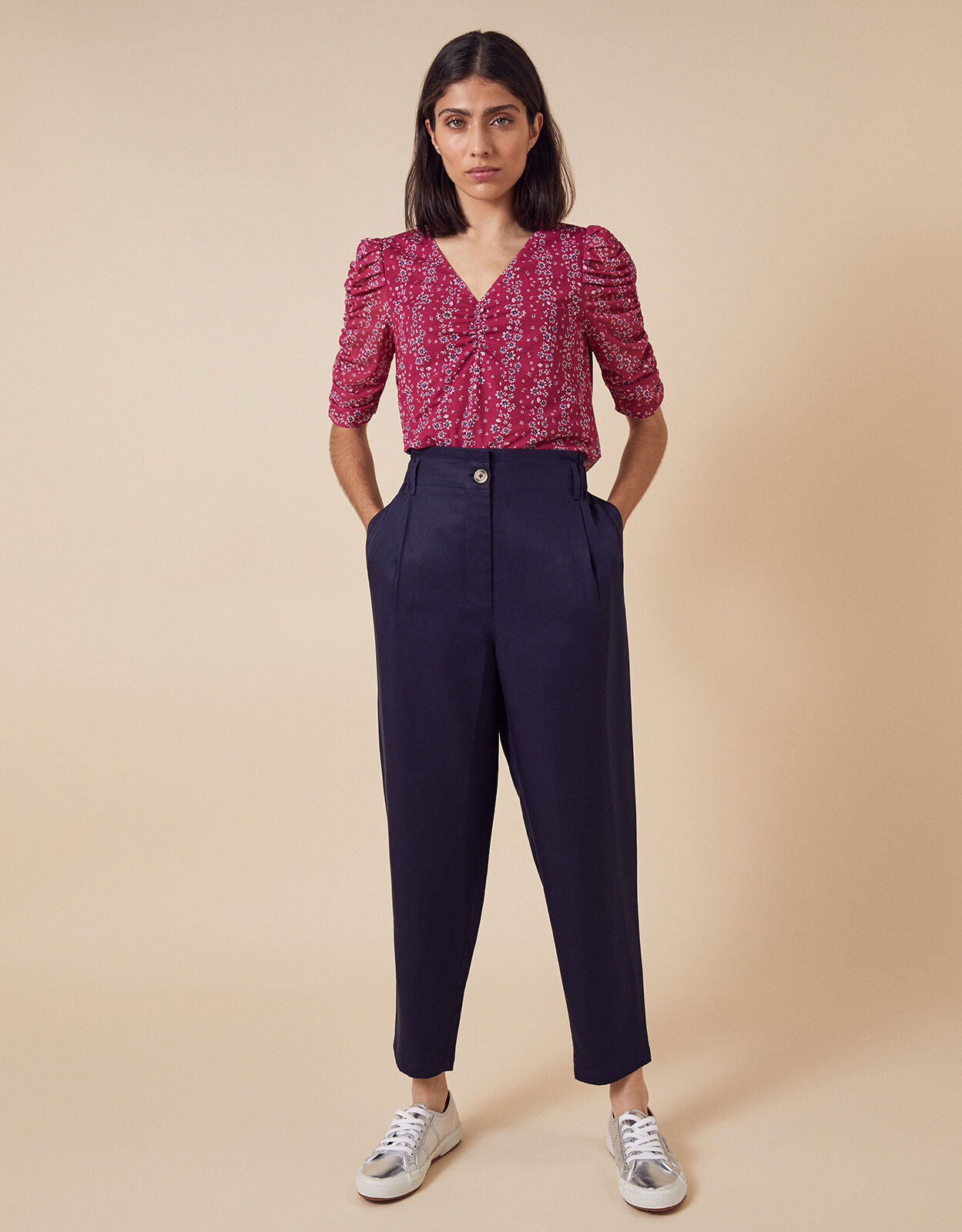 Monsoon cropped trousers cheap