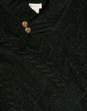 Button Shawl Collar Jumper, Green (GREEN), large
