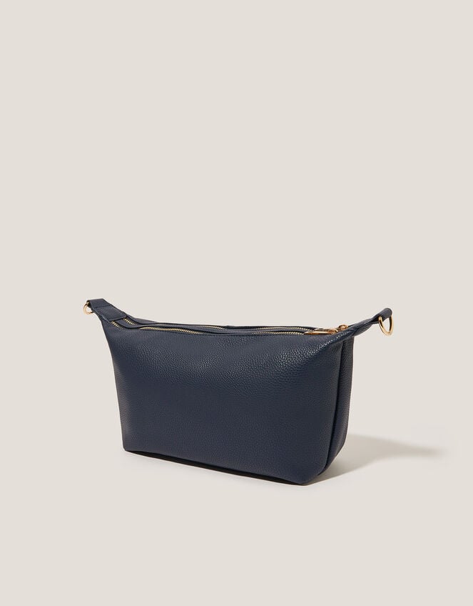 Double Zip Sling Cross Body Bag, , large