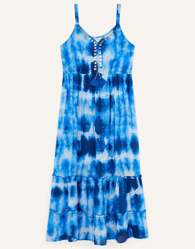 Tie Dye Dress in LENZING™ ECOVERO™, Blue (BLUE), large