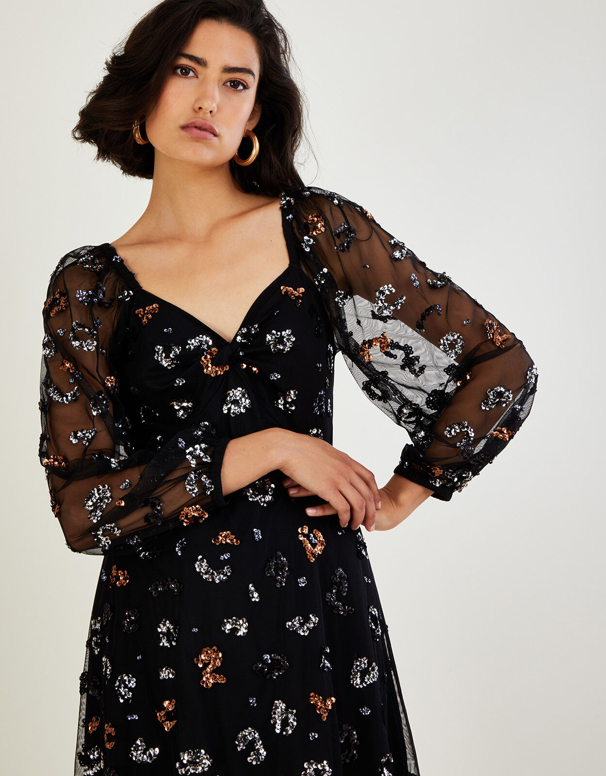 Monsoon animal top print dress
