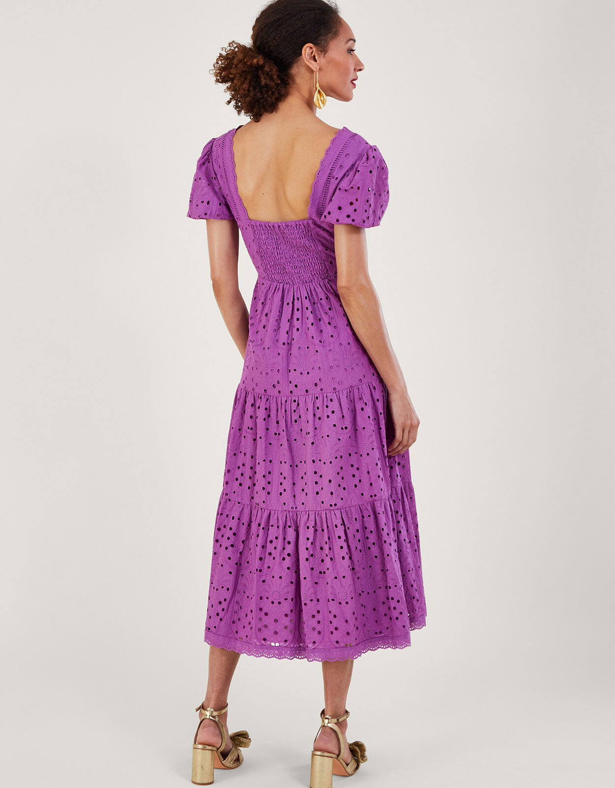 Fabiola Broderie Dress Purple Evening Dresses Monsoon Global