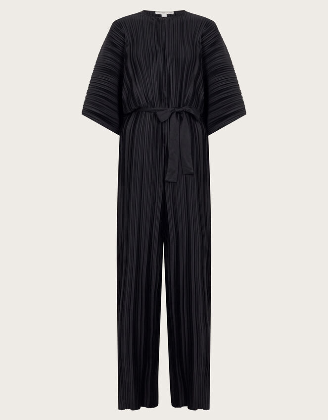Polly Plisse Jumpsuit, Black (BLACK), large