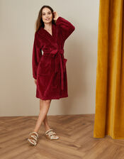 Textured Fluffy Robe, Red (RED), large