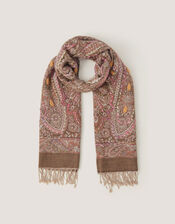 Katia Paisley Embroidered Scarf, , large