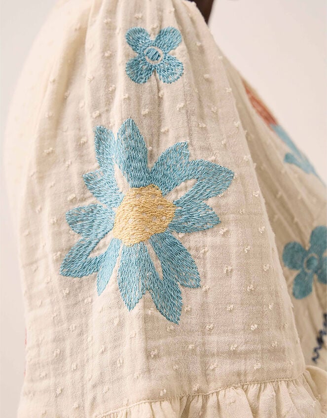 East Odeline Embroidered Dress, Ivory (IVORY), large