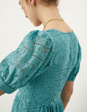 Linda Lace Midi Dress, Teal (TEAL), large