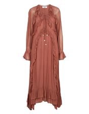 Moliin Beatrice Ruffle Maxi Dress, Orange (RUST), large