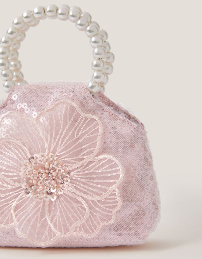 Leila Sequin Flower Bag, , large