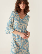 Mirla Beane Leonie Floral Dress, Blue (BLUE), large