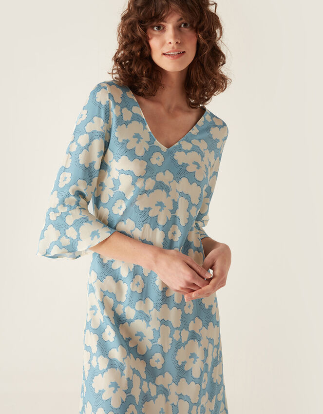 Mirla Beane Leonie Floral Dress, Blue (BLUE), large