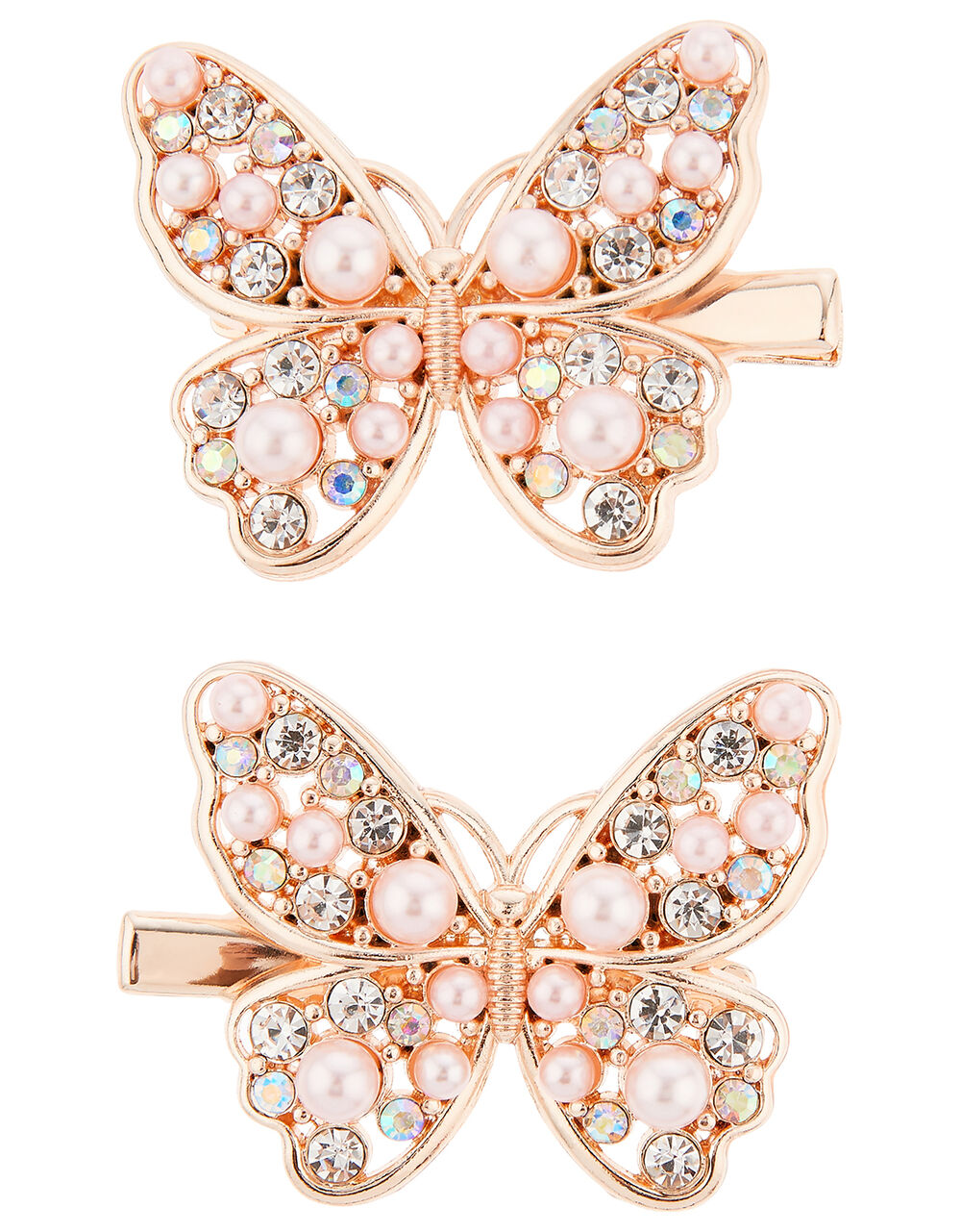 Venita Pearly Butterfly Hair Clips Girls Hair Accessories Monsoon Global Rhinestone alligator hair clips pair butterfly hot pinktop rated seller.