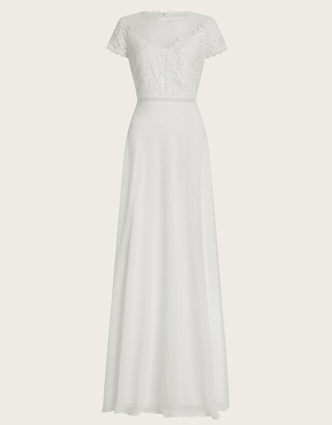 Angela Lace Bridal Dress, Ivory (IVORY), large