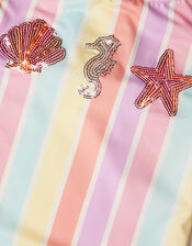 Stripe Pastel Swimsuit , Multi (MULTI), large