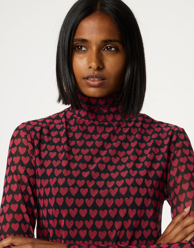 Fabienne Chapot Heart Print Top, Red (RED), large