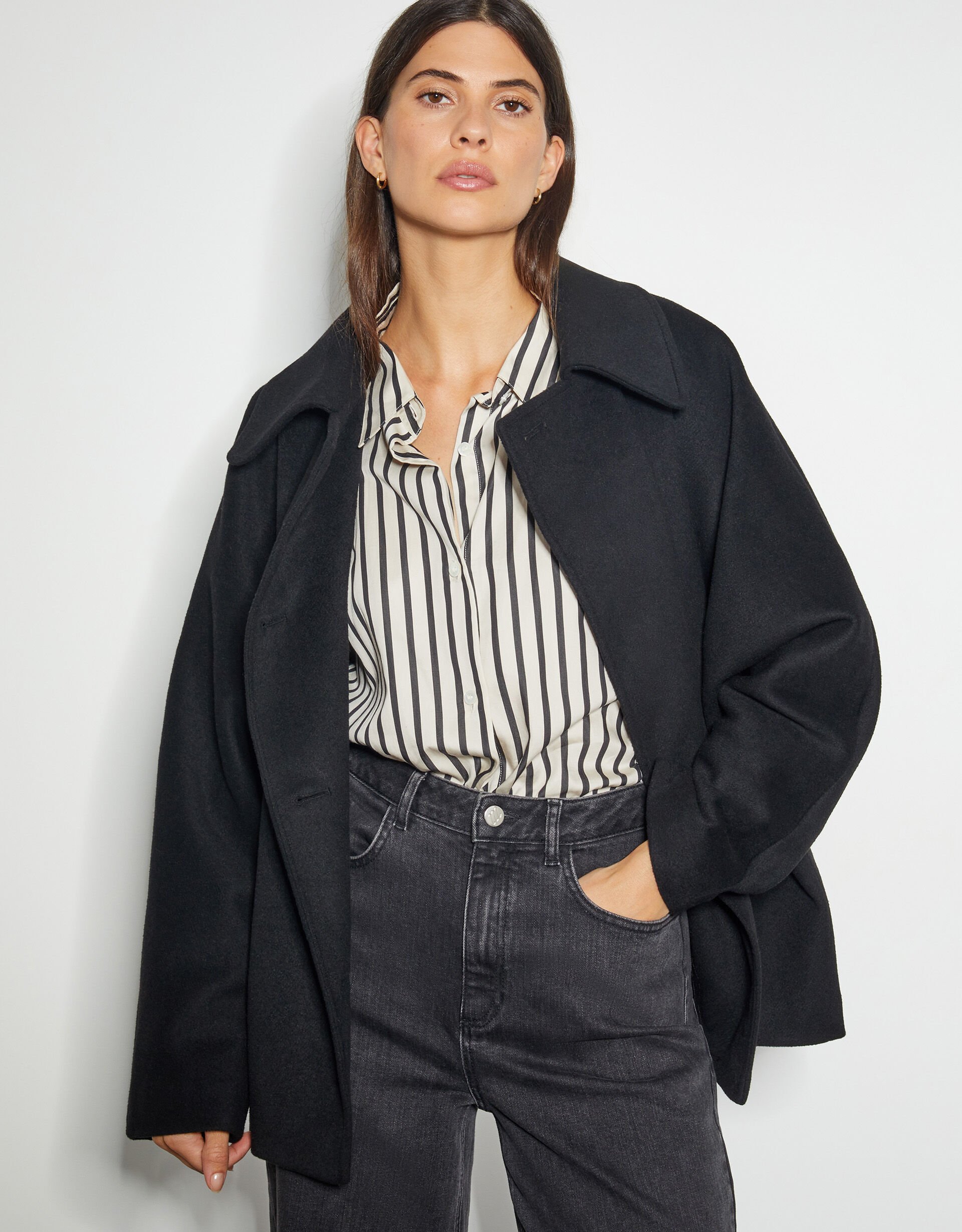 Didi Dolman Sleeve Coat Black | Women's Coats | Monsoon US.
