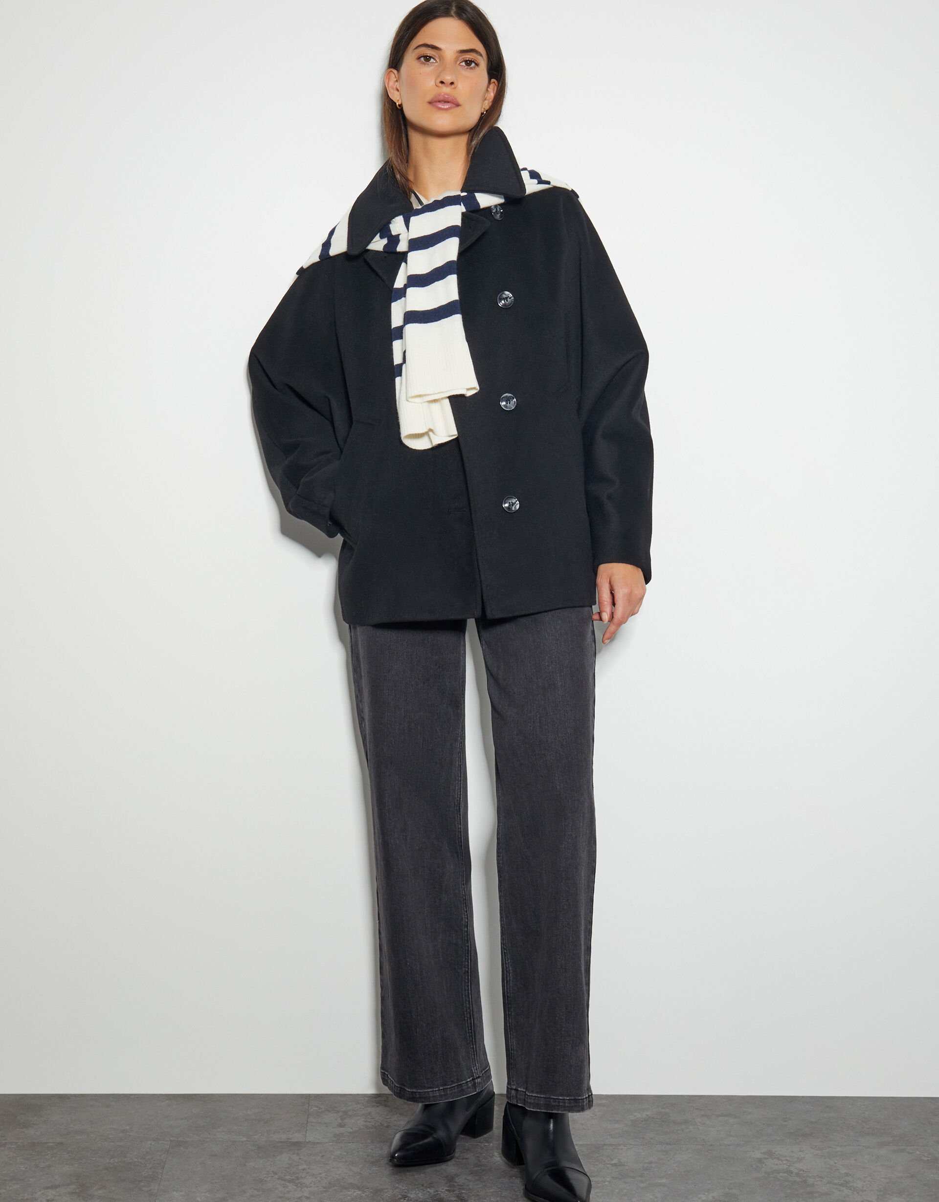 Didi Dolman Sleeve Coat Black | Women's Coats | Monsoon US.