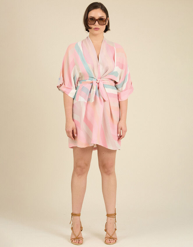 Tallulah and Hope Stripe Mini Dress, Multi (MULTI), large
