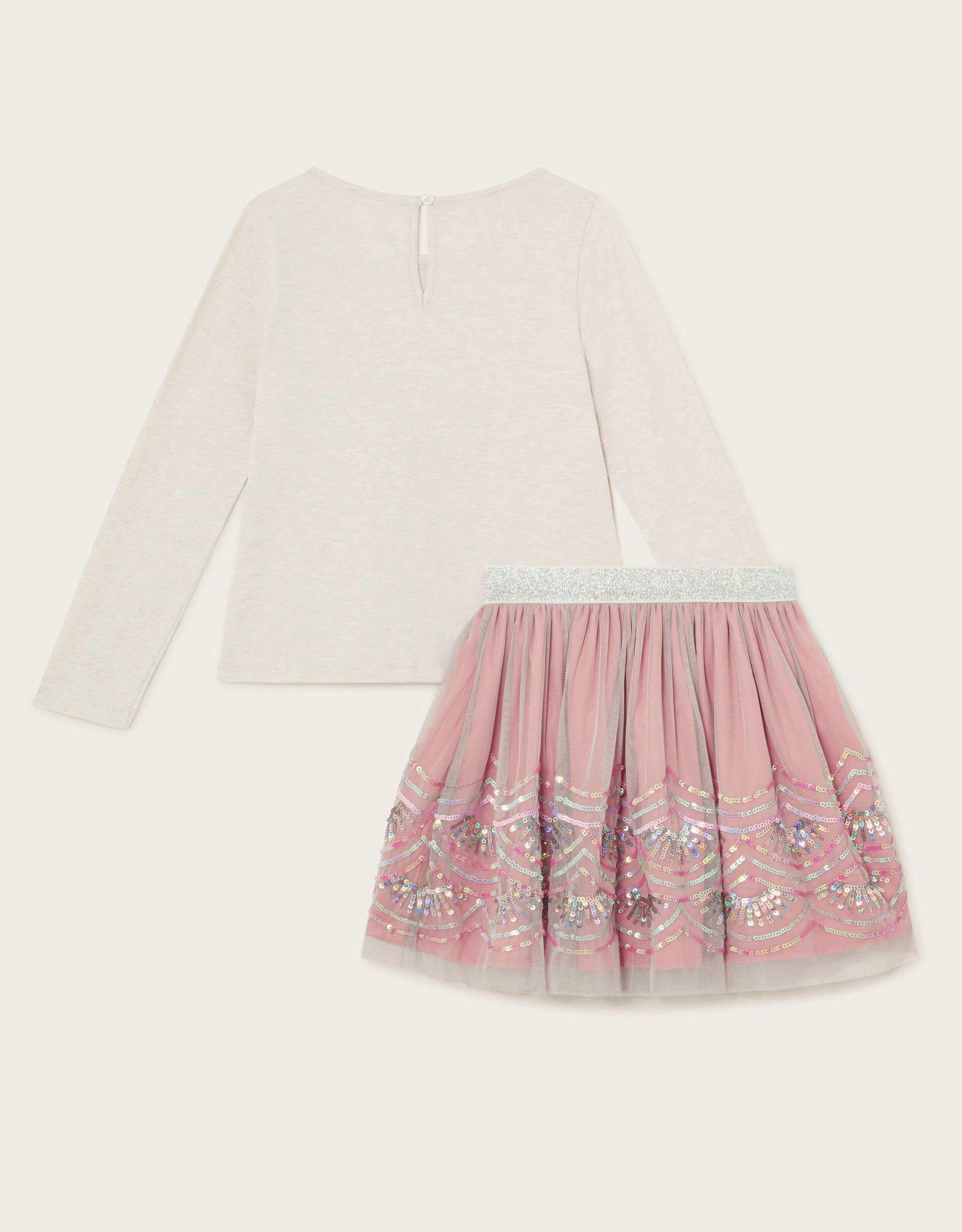 Ballerina Top and Sequin Skirt Set Pink