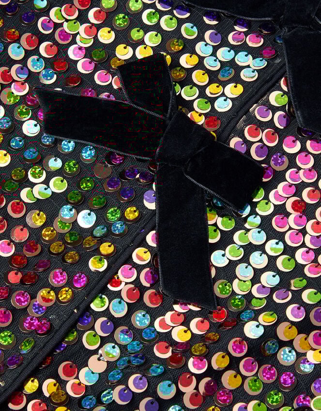 Rainbow Sequin Bow Cardigan, Multi (MULTI), large