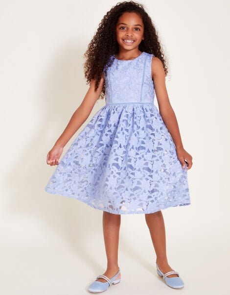 Kimberley Cutwork Lace Dress, Blue (BLUE), large