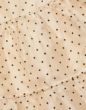 Flock Spot Dress, Ivory (IVORY), large