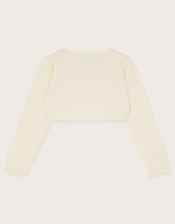 Maisie Diamante Trim Cardigan, Ivory (IVORY), large