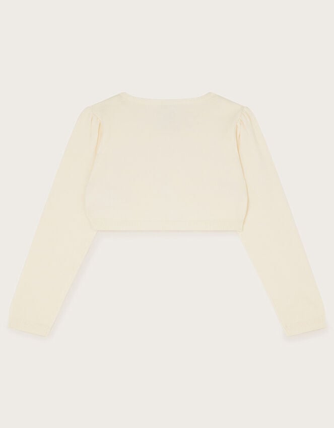 Maisie Diamante Trim Cardigan, Ivory (IVORY), large