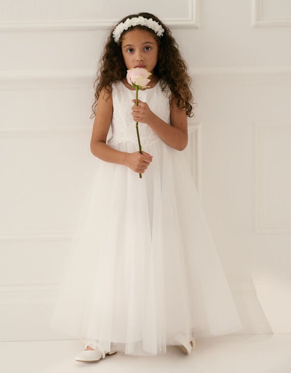 Alianthe Lace Bridesmaid Dress, Ivory (IVORY), large