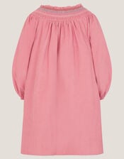 Floral Embroidered Corduroy Dress, Pink (PINK), large