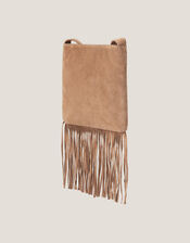 Opal Suede Fringe Crossbody Bag, , large